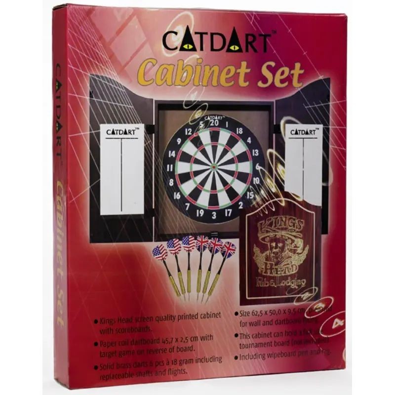 Dartsæt i kabinet - Kings Head fra CatDart