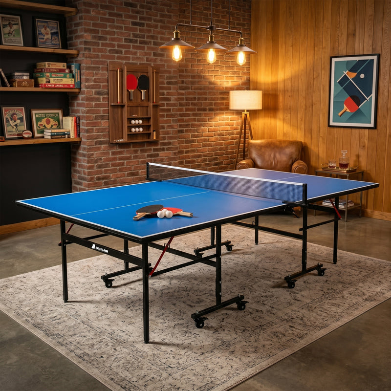 Cougar Bordtennisbord Pro 2800 Indoor Sammenklappeligt – Blå