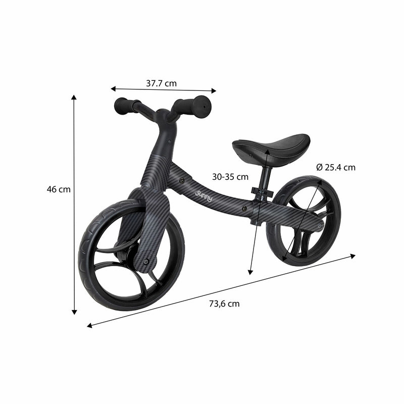 Metal balance cykel 3000 med carbonfiber look