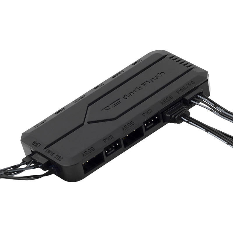 Darkflash RC2 RGB PWM styreboks til computerblæsere (sort)