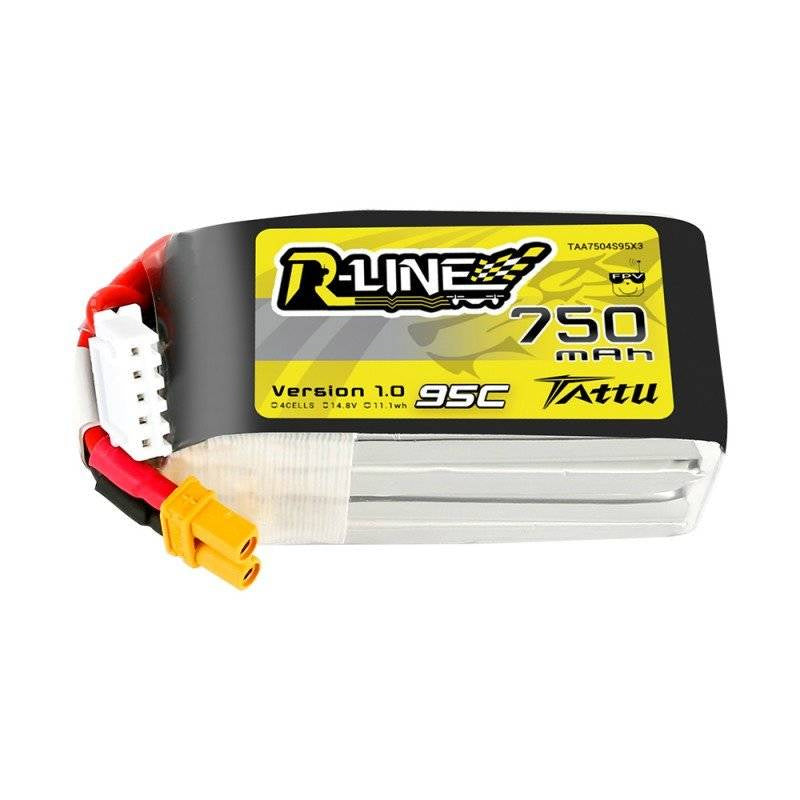 Tattu R-Line batteri 750mAh 14.8V 95C 4S1P JST-XHR