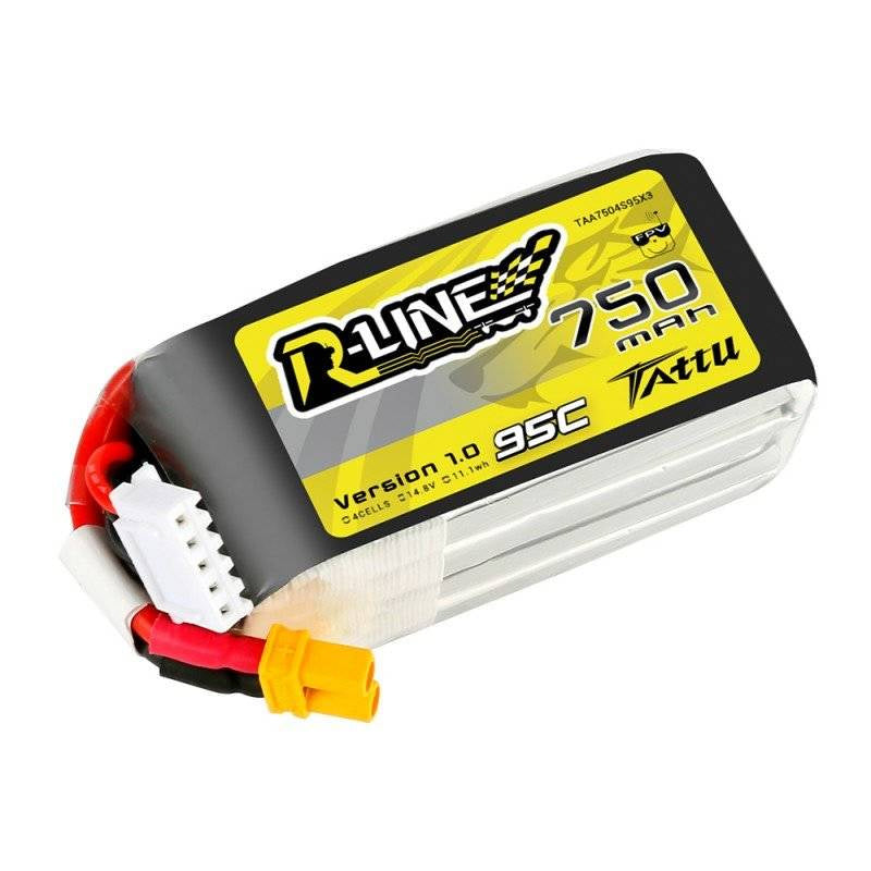 Tattu R-Line batteri 750mAh 14.8V 95C 4S1P JST-XHR