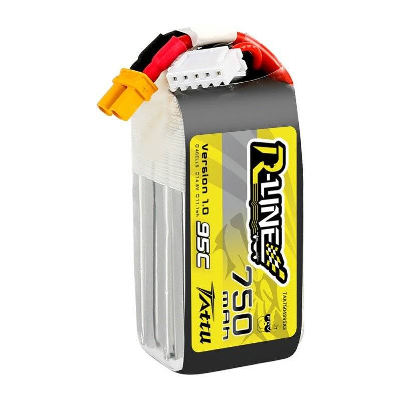 Tattu R-Line batteri 750mAh 14.8V 95C 4S1P JST-XHR