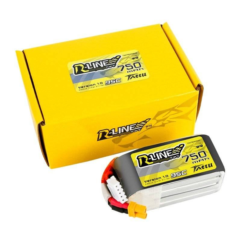 Tattu R-Line batteri 750mAh 14.8V 95C 4S1P JST-XHR