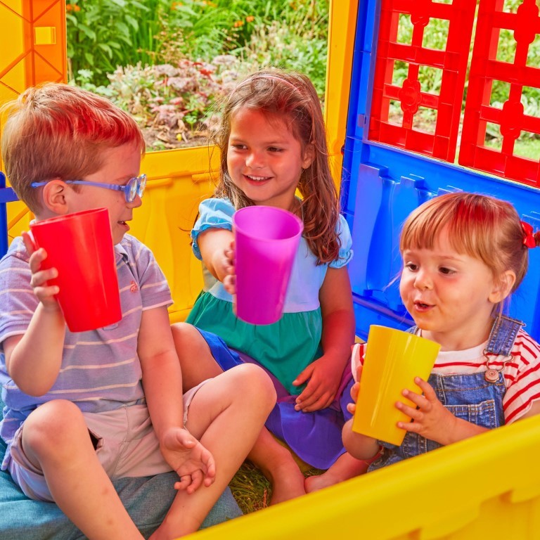 House of Fun - Multifarvet - Plast Legehus