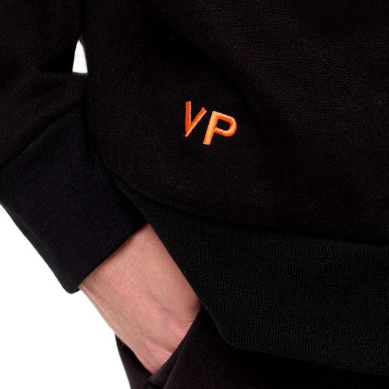 Virtus.pro basic collection hættetrøje med lynlås, sort