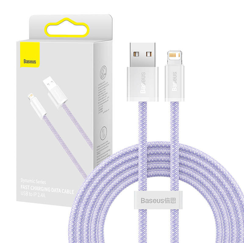 Baseus Dynamic kabel USB til Lightning, 2.4A, 2m (lilla)