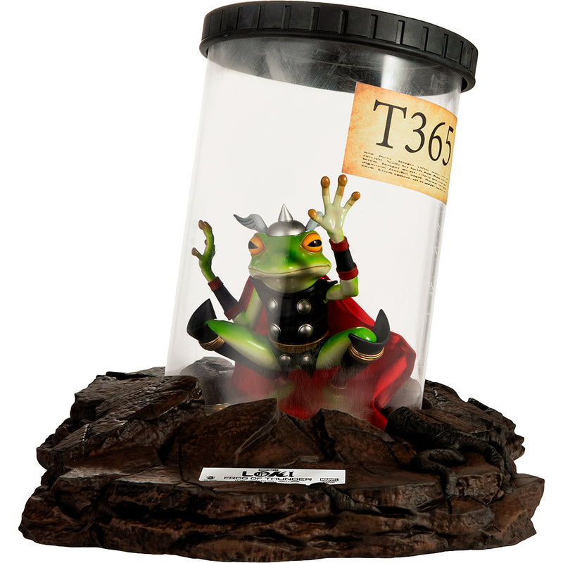 Loki Frog of Thunder statue i naturlig størrelse