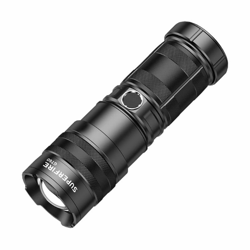 Superfire GT60 lommelygte, 2600 lm, 2 tilstande, USB-C