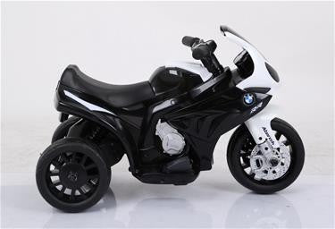 BMW S1000 RR motorcykel 6V med lædersæde - Sort