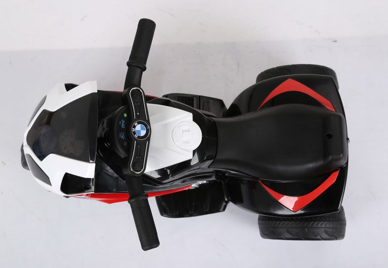 BMW S1000 motorcykel 6V med lædersæde - Rød