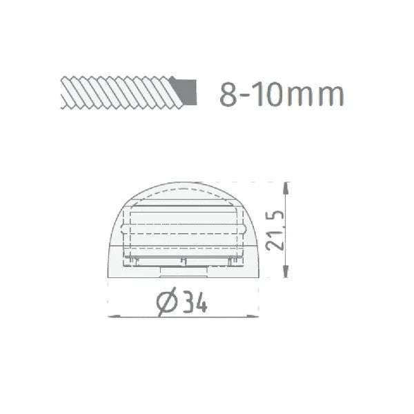 Bolthætte til træ (bolt Ø 12 mm) - 10 stk - Mørkegrøn