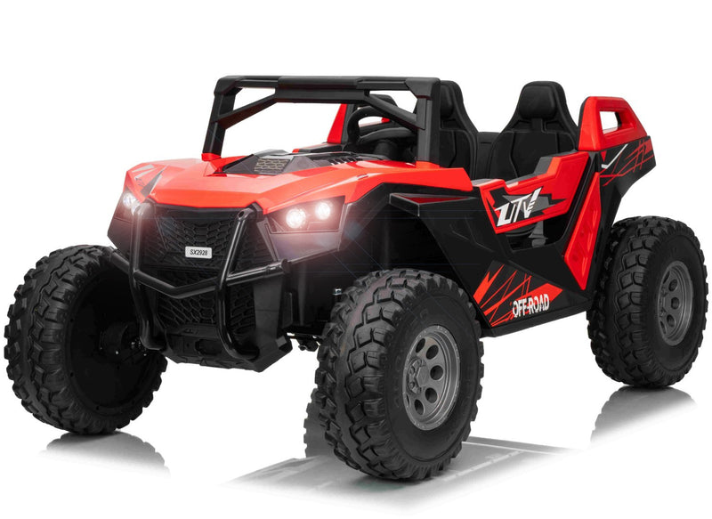 Beach Buggy XL Elbil til 2 børn – 4x24V motor, gummihjul og fjernbetjening