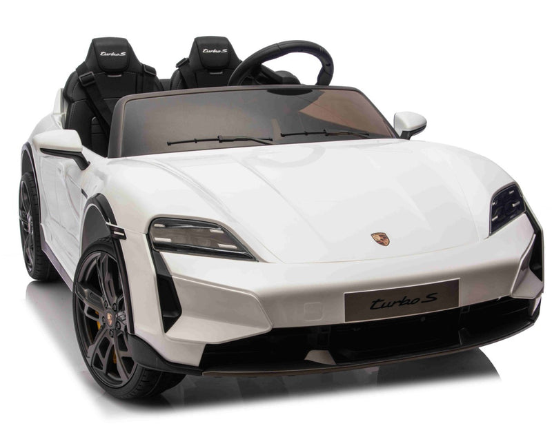 Porsche Taycan Turbo S Elbil til børn 21,6V – Hvid