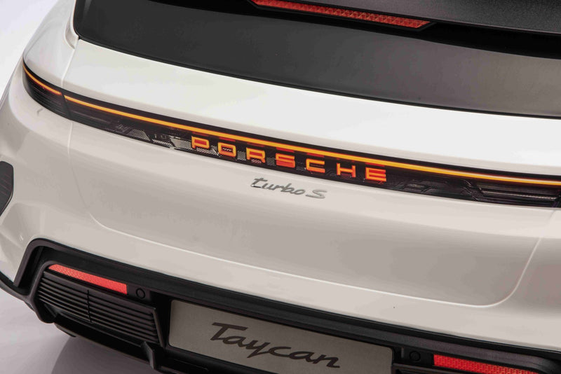 Porsche Taycan Turbo S Elbil til børn 21,6V – Hvid