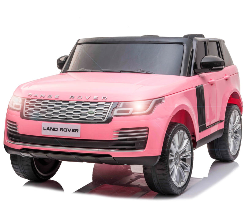 Range Rover Sport XL Elbil til børn Pink m/Lithium + Gummihjul + Lædersæde