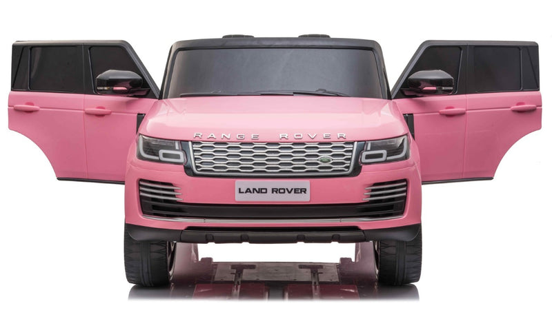 Range Rover Sport XL Elbil til børn Pink m/Lithium + Gummihjul + Lædersæde