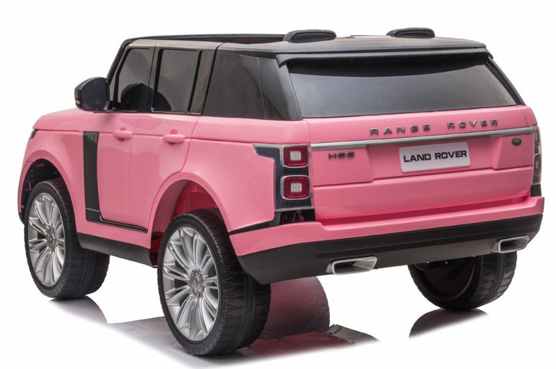 Range Rover Sport XL Elbil til børn Pink m/Lithium + Gummihjul + Lædersæde
