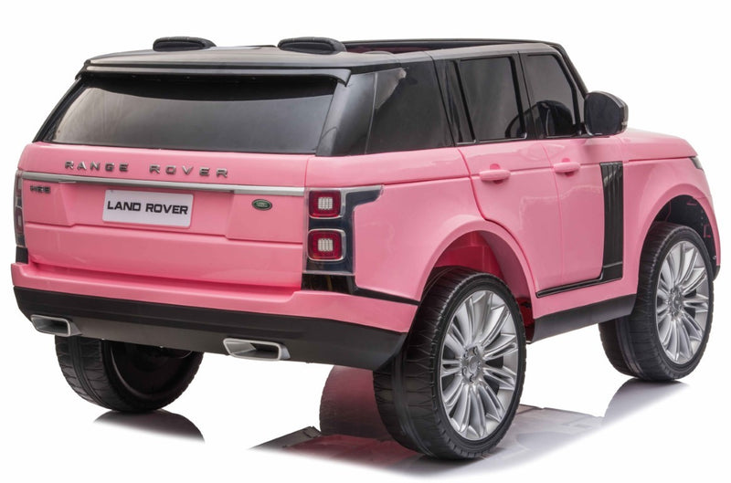 Range Rover Sport XL Elbil til børn Pink m/Lithium + Gummihjul + Lædersæde