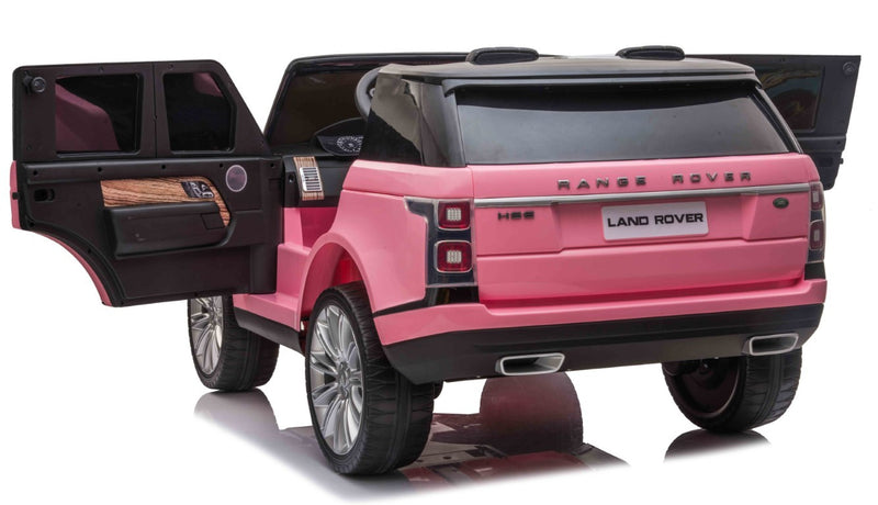 Range Rover Sport XL Elbil til børn Pink m/Lithium + Gummihjul + Lædersæde