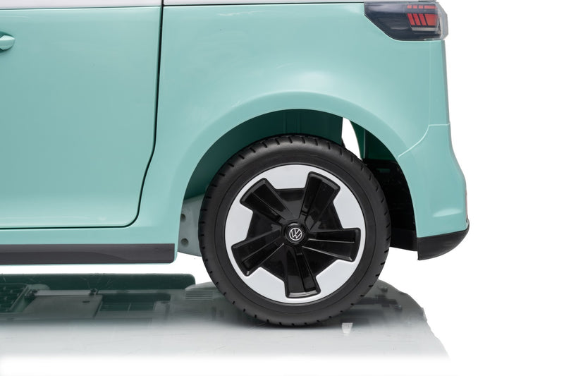 VW ID Buzz Elbil Til børn 22,2V m/Gummihjul, Lædersæde 2.4G