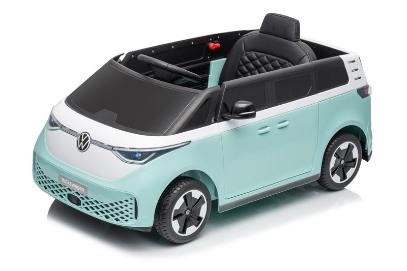 VW ID Buzz Elbil Til børn 22,2V m/Gummihjul, Lædersæde 2.4G