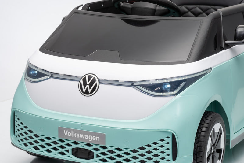 VW ID Buzz Elbil Til børn 22,2V m/Gummihjul, Lædersæde 2.4G