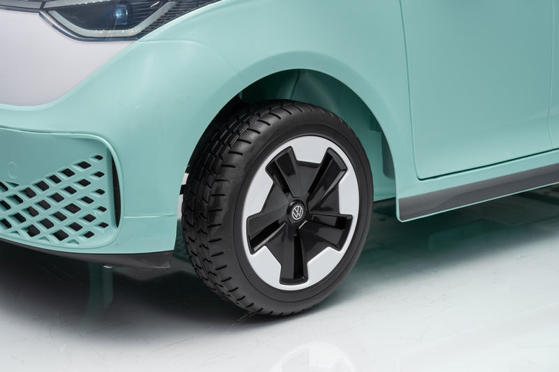 VW ID Buzz Elbil Til børn 22,2V m/Gummihjul, Lædersæde 2.4G