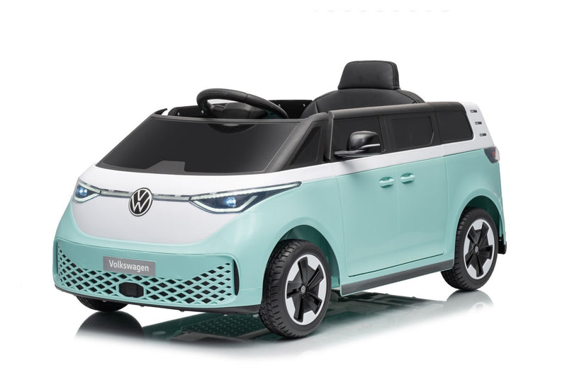VW ID Buzz Elbil Til børn 22,2V m/Gummihjul, Lædersæde 2.4G