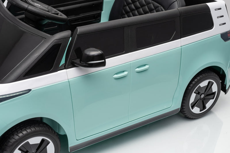 VW ID Buzz Elbil Til børn 22,2V m/Gummihjul, Lædersæde 2.4G