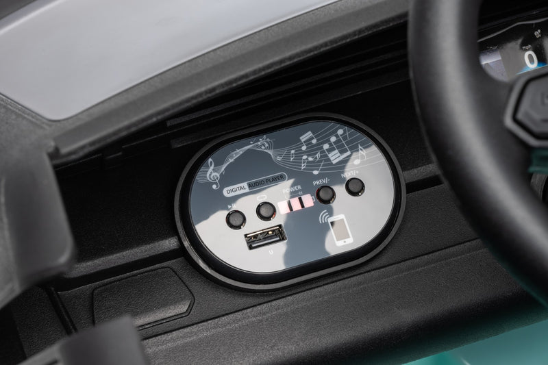 VW ID Buzz Elbil Til børn 22,2V m/Gummihjul, Lædersæde 2.4G