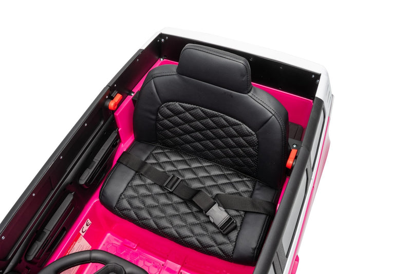 VW ID Buzz Elbil Til børn 22,2V m/Gummihjul, Lædersæde 2.4G Pink