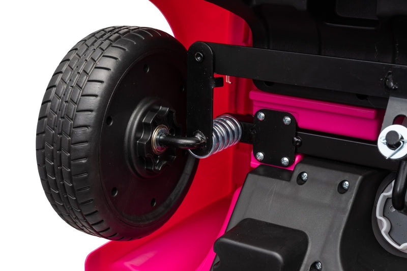VW ID Buzz Elbil Til børn 22,2V m/Gummihjul, Lædersæde 2.4G Pink
