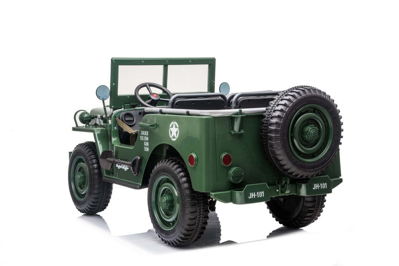 Army Classic Adventure XXL m/3 sæder + 4x24V Motor + Gummihjul