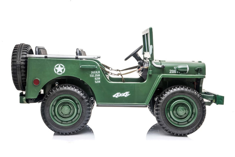 Army Classic Adventure XXL m/3 sæder + 4x24V Motor + Gummihjul