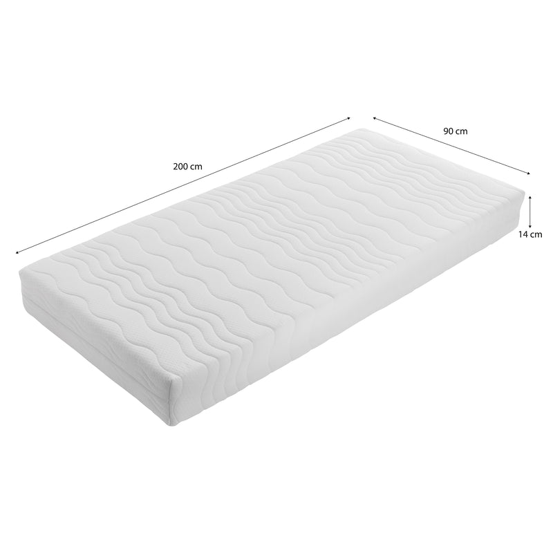 Sunny Beau Hushusseng med Opbevaringsskuffe Brun/Hvid – Med Madras