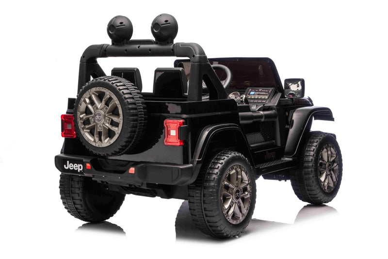 Jeep Wrangler Rubicon Elbil Til børn 21,6V m/Lædersæde, Gummihjul