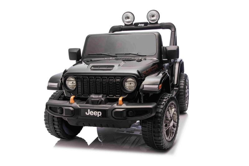 Jeep Wrangler Rubicon Elbil Til børn 21,6V m/Lædersæde, Gummihjul
