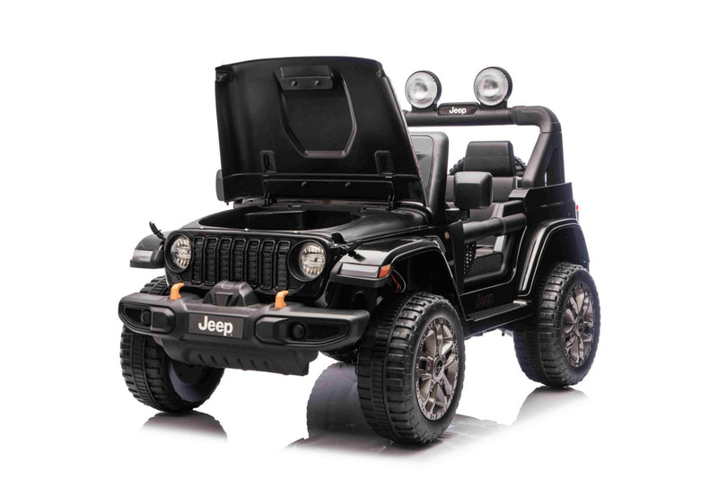Jeep Wrangler Rubicon Elbil Til børn 21,6V m/Lædersæde, Gummihjul