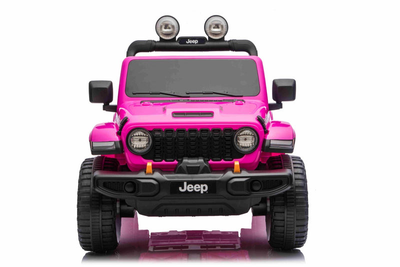 Jeep Wrangler Rubicon Elbil Til børn 21,6V m/Lædersæde, Gummihjul Pink