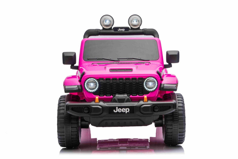 Jeep Wrangler Rubicon Elbil Til børn 21,6V m/Lædersæde, Gummihjul Pink