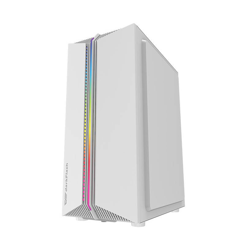 Darkflash DK151 LED-computerkabinet (hvid) + 3 RGB-blæsere