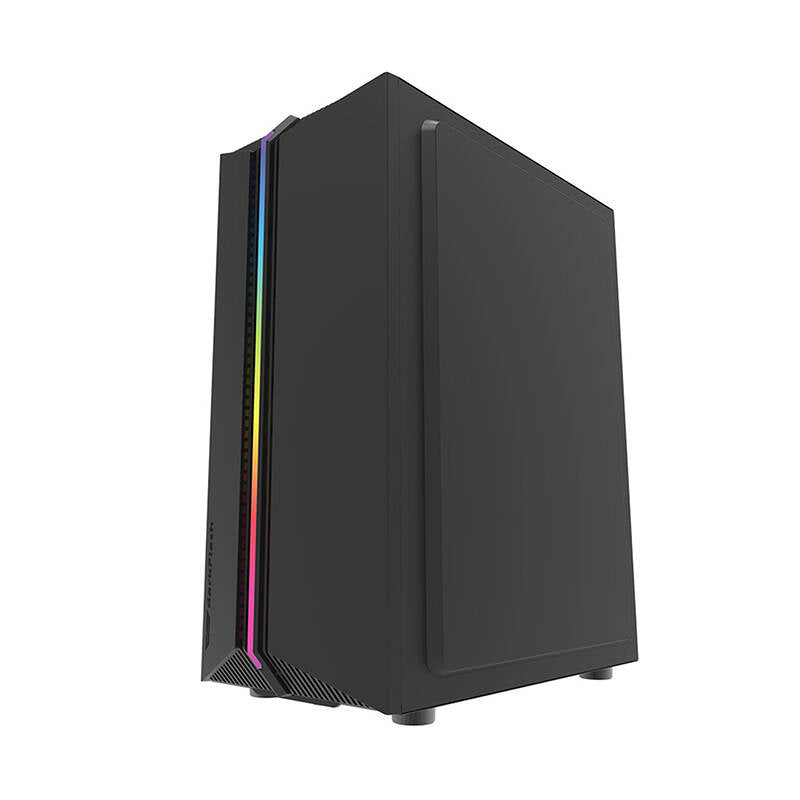 Darkflash DK151 LED-computerkabinet (sort) + 3 RGB-blæsere