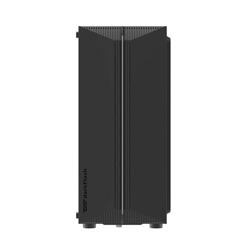 Darkflash DK151 LED-computerkabinet (sort) + 3 RGB-blæsere