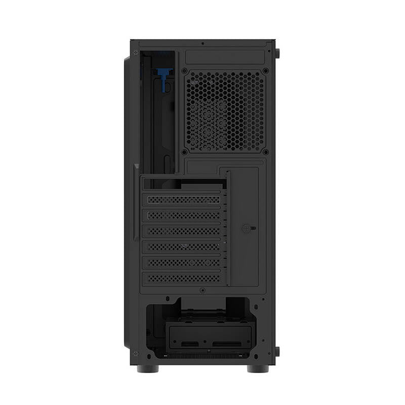 Darkflash DK151 LED-computerkabinet (sort) + 3 RGB-blæsere