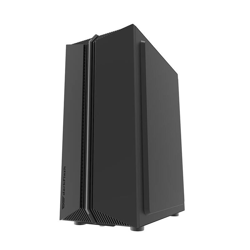 Darkflash DK151 LED-computerkabinet (sort) + 3 RGB-blæsere