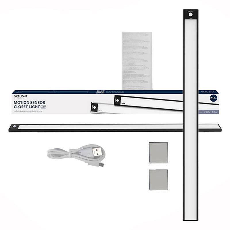 Yeelight skabslampe med sensor 60cm, sort 4000 K