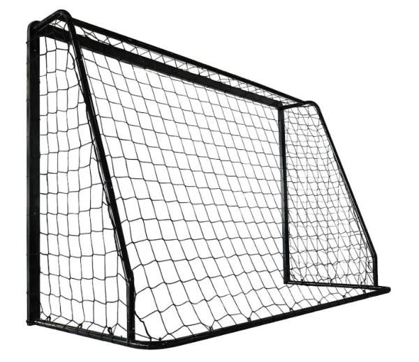 RASK Fodboldmål 240 x 160 cm sort stål med dobbelt overlægger