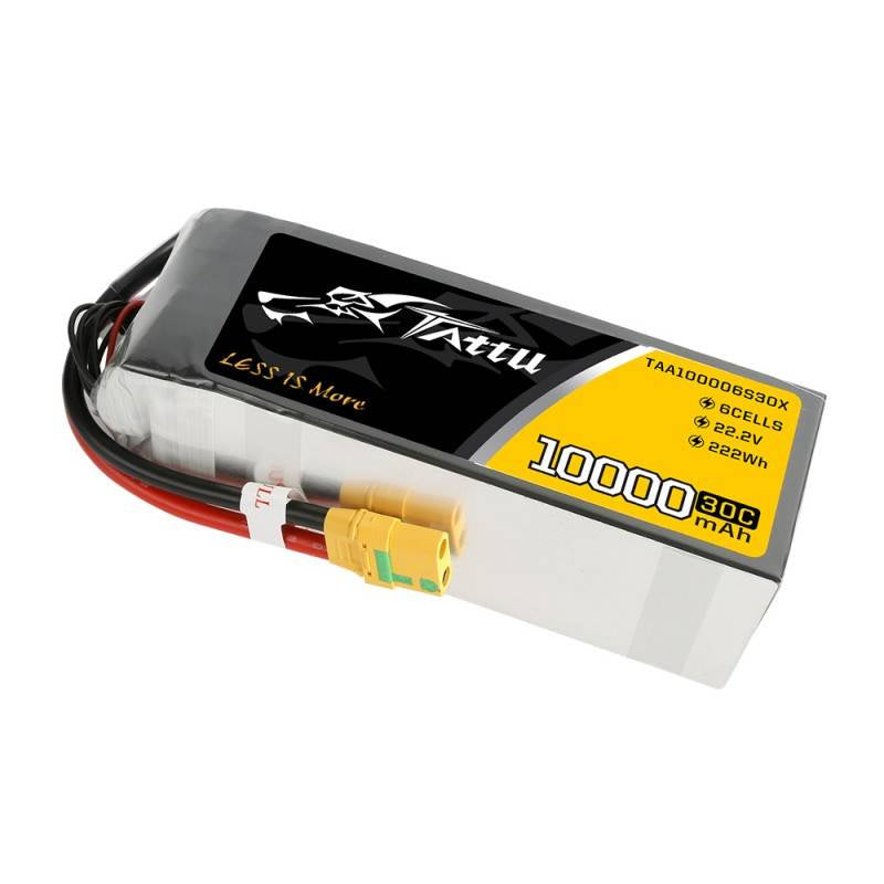 Tattu batteri 10000mAh 22.2V 30C 6S1P XT90 anti-gnist-stik