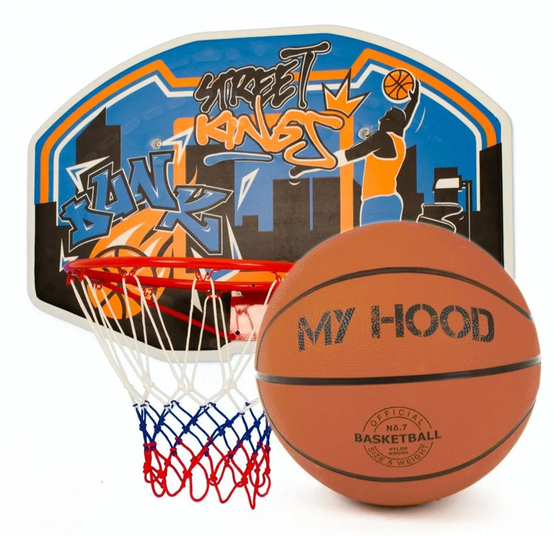 Basketkurv med bold og bagplade - My Hood